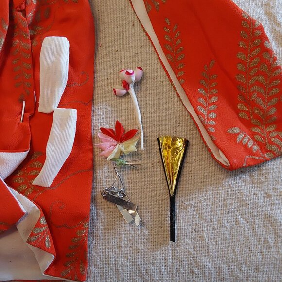 Vintage 1963 Barbie Travel in Japan #0821 Kimono and accessories - Picture 4 of 6